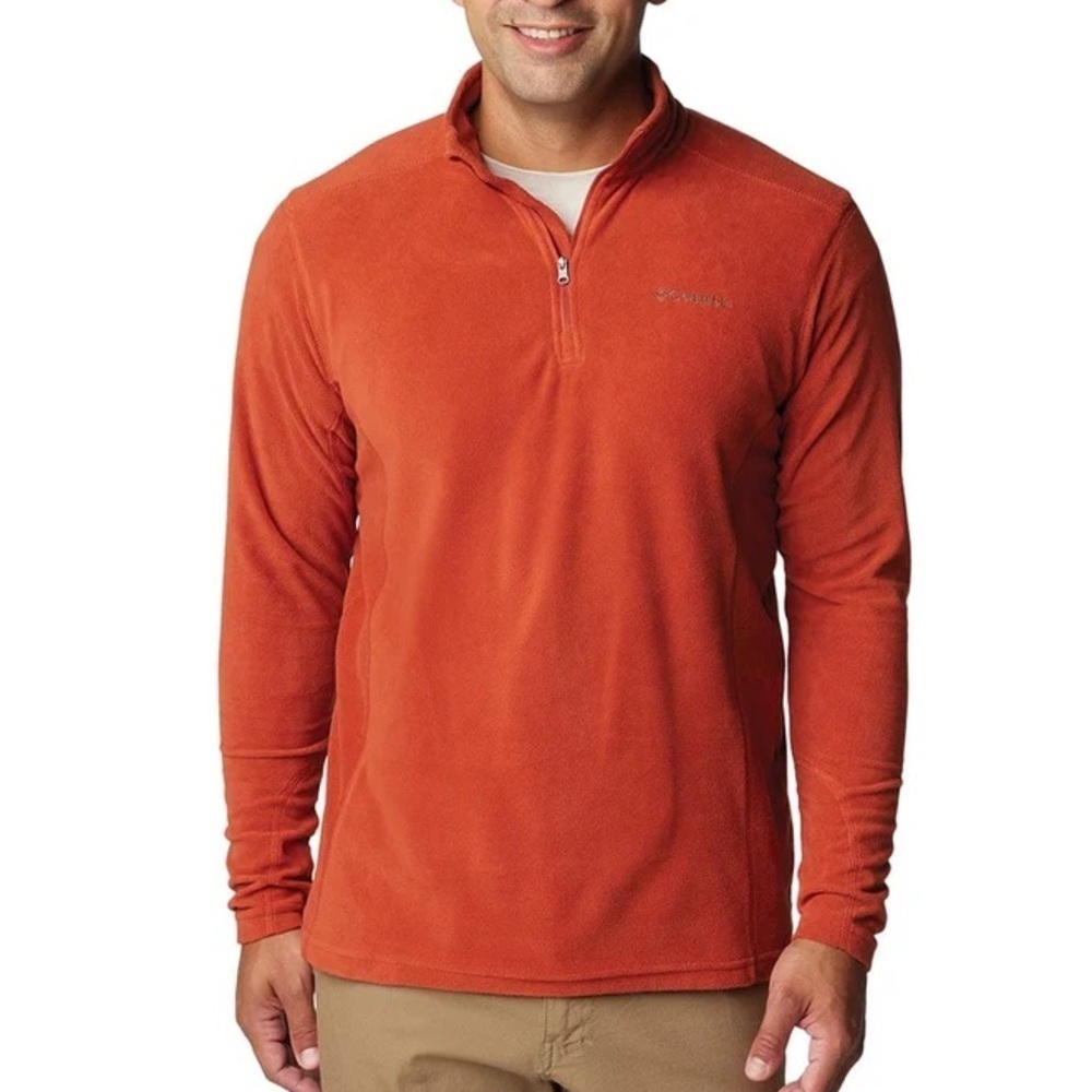 Columbia Klamath Range II Half Zip Flame Fleece Mens Orange Size Medium